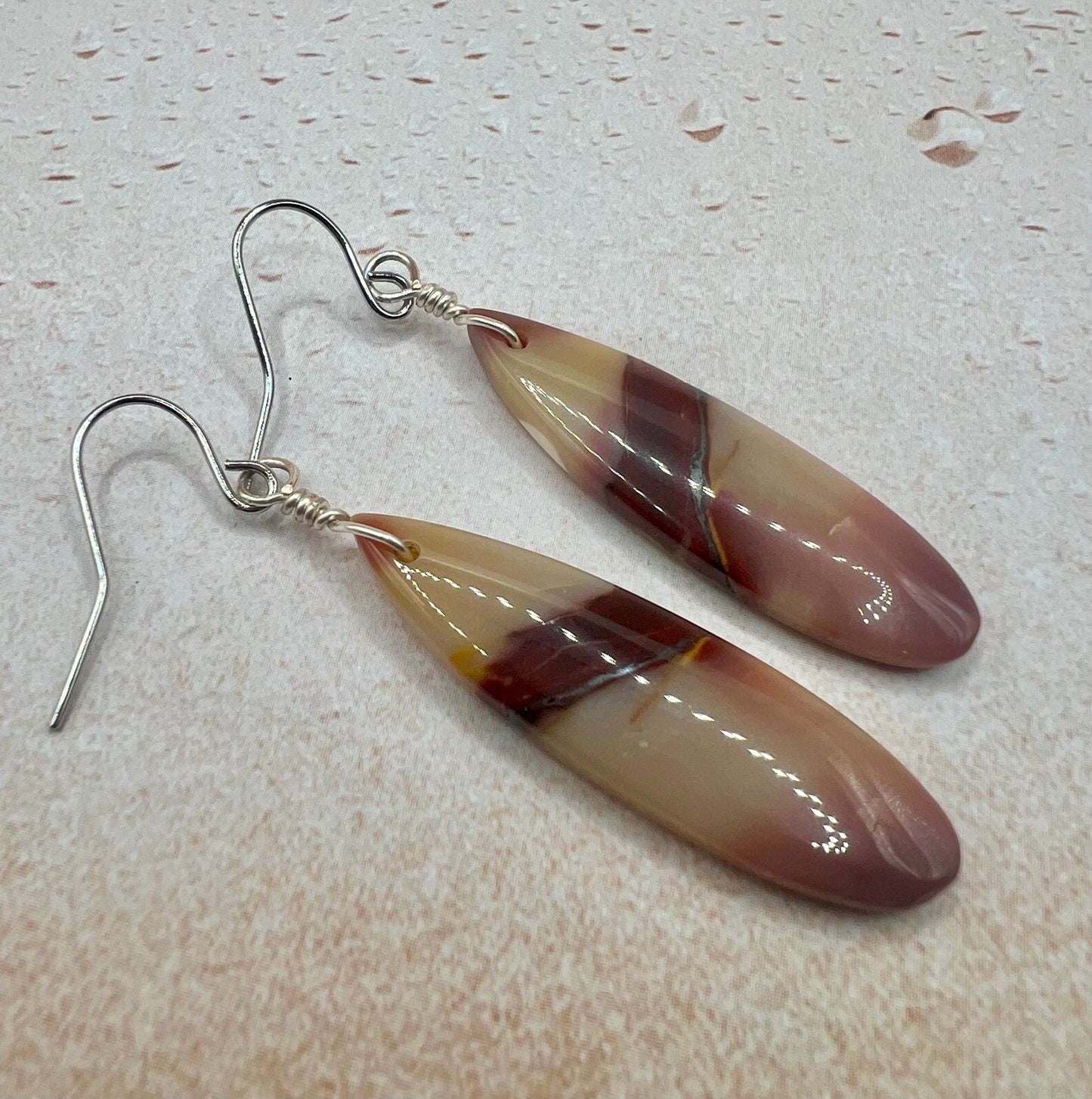 One of a kind Mookaite earrings