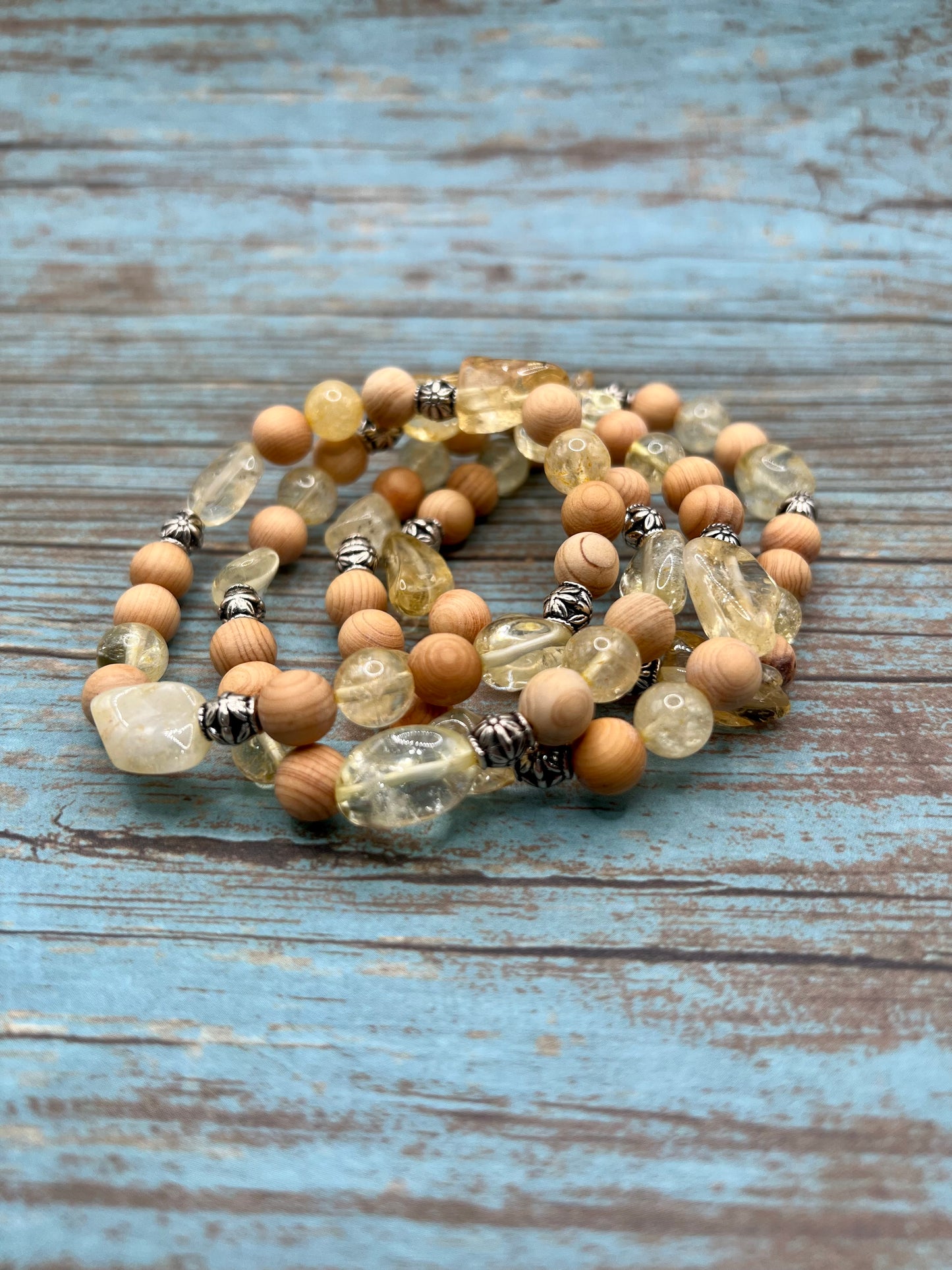 Sunflowers & Citrine diffuser bracelet