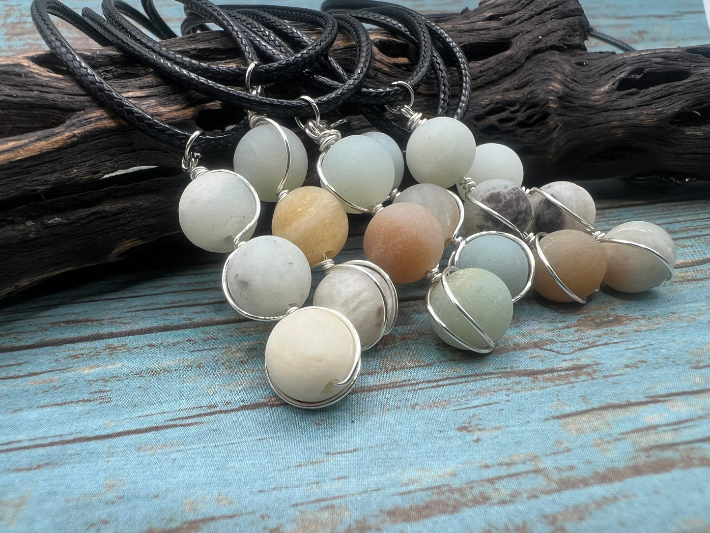 Amazonite 3 Stone Necklace