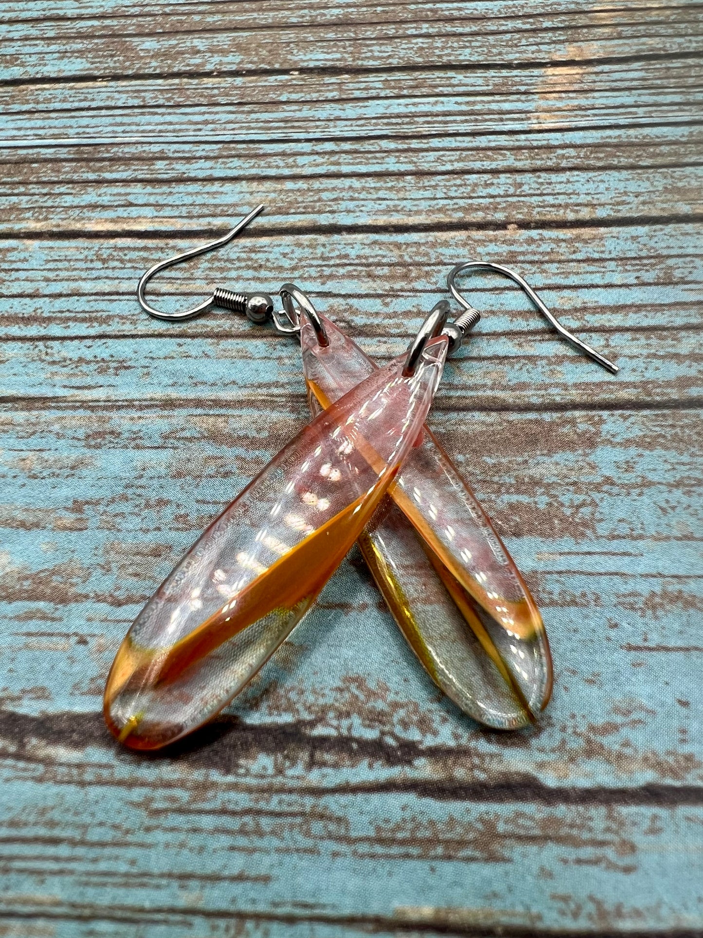 One of a kind Cherry Quartz earrings