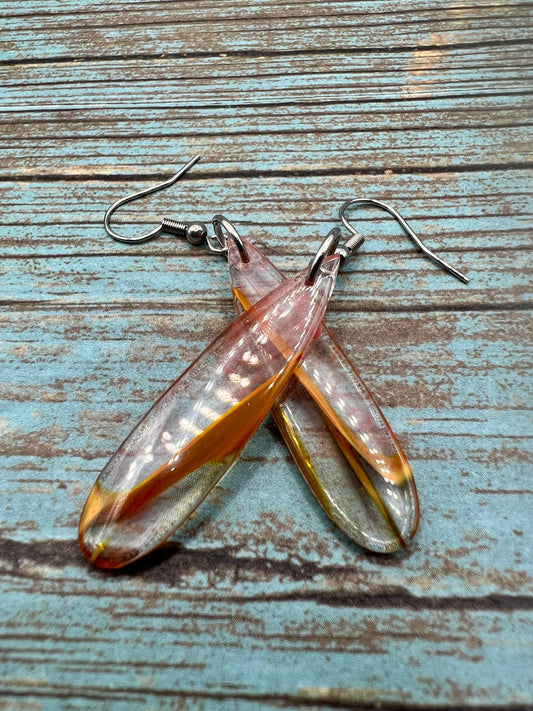 One of a kind Cherry Quartz earrings
