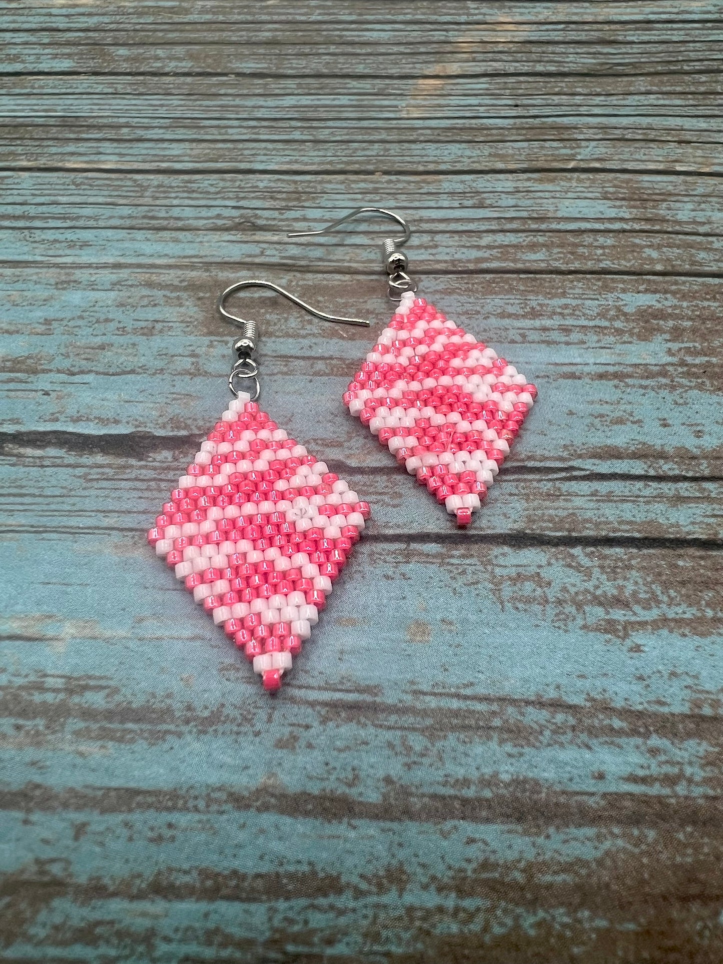 Pink Zebra earrings