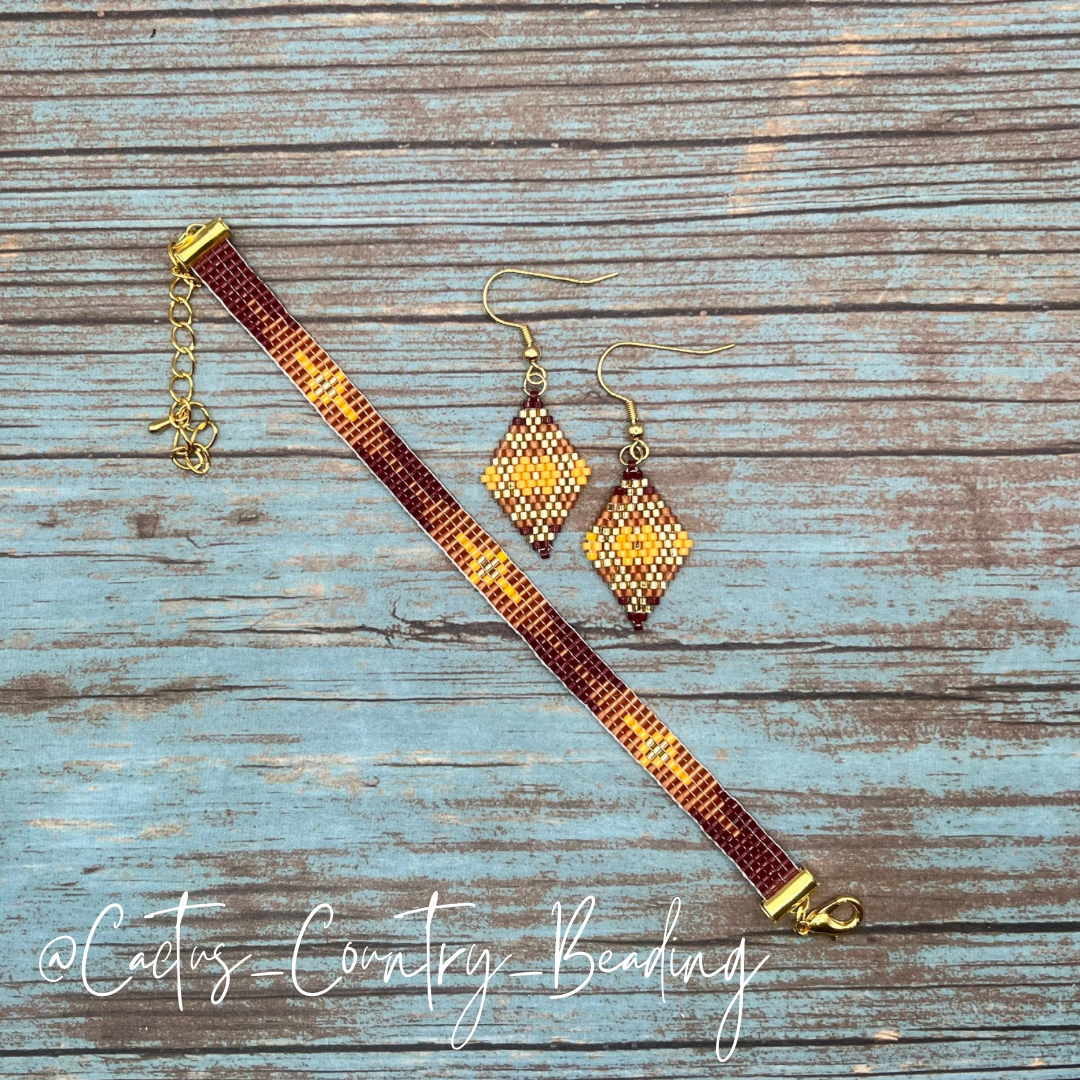 Desert Gold Beaded Bracelet
