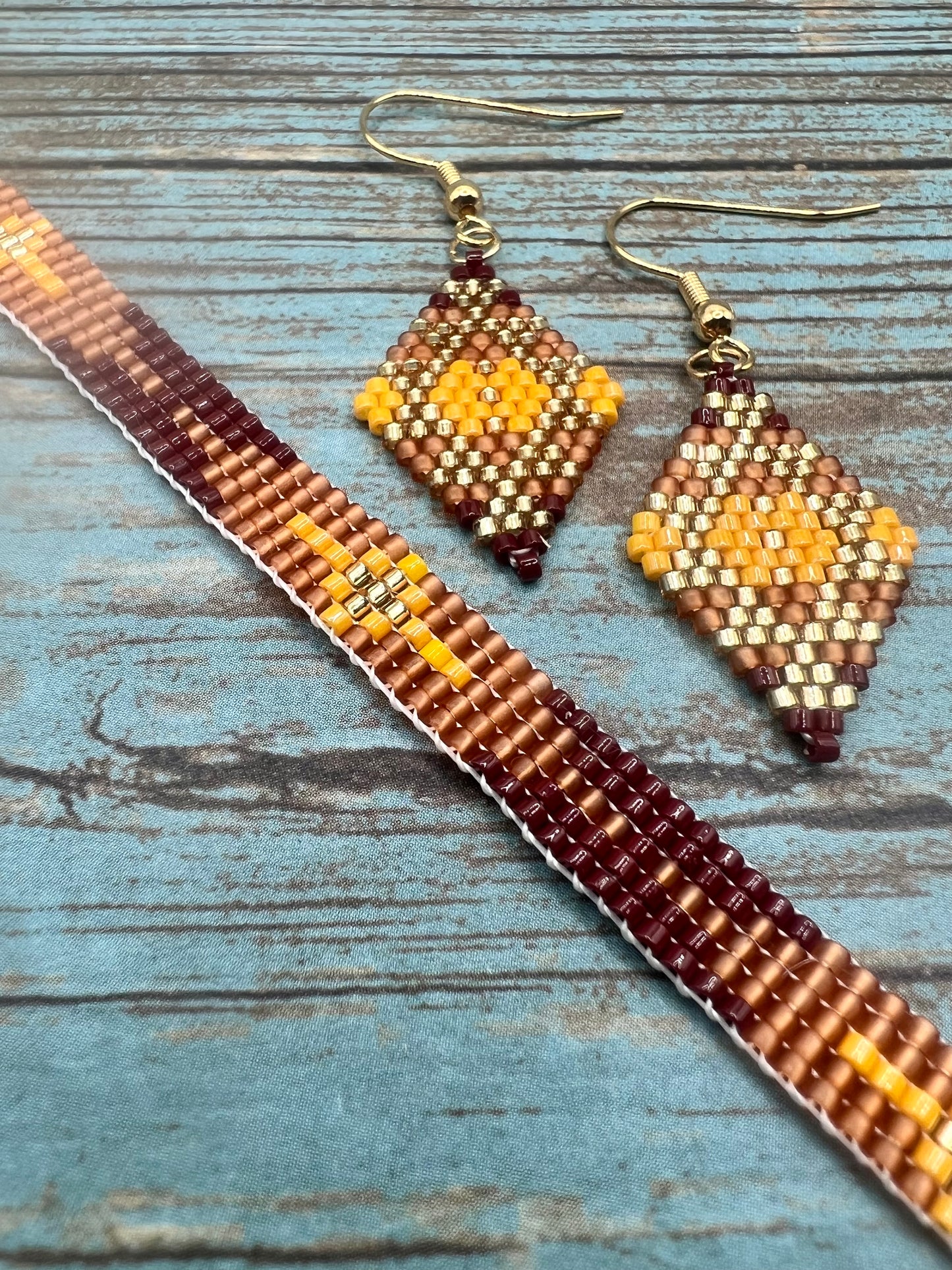 Desert Gold Beaded Bracelet