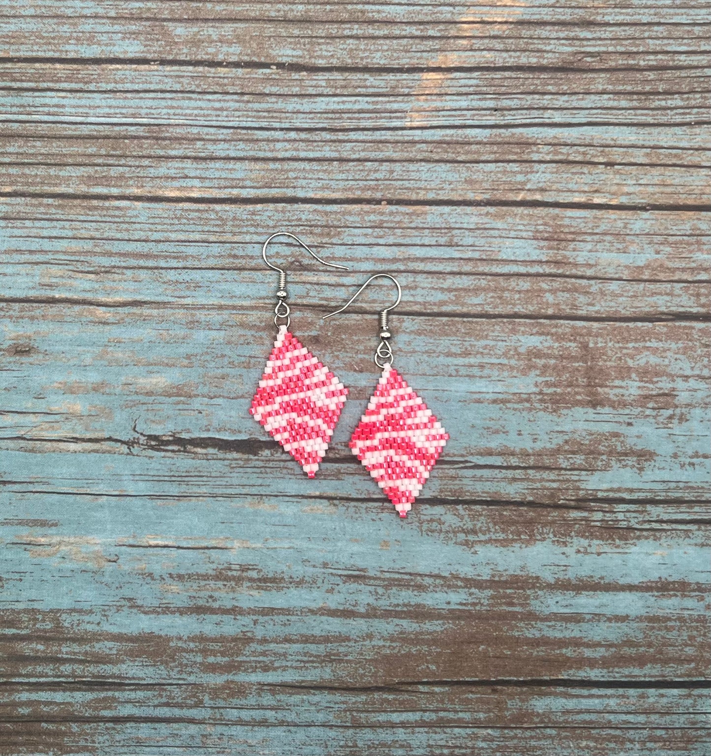 Pink Zebra earrings