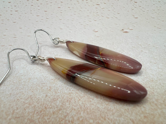 One of a kind Mookaite earrings