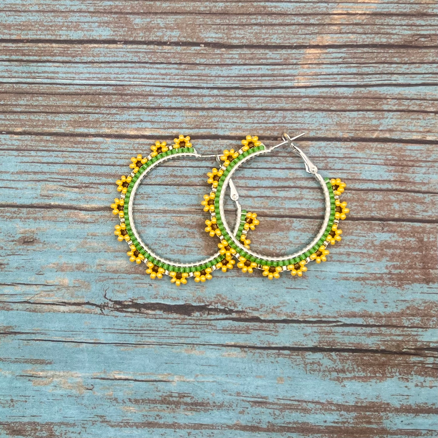 Sunflower Stud and Hoop set