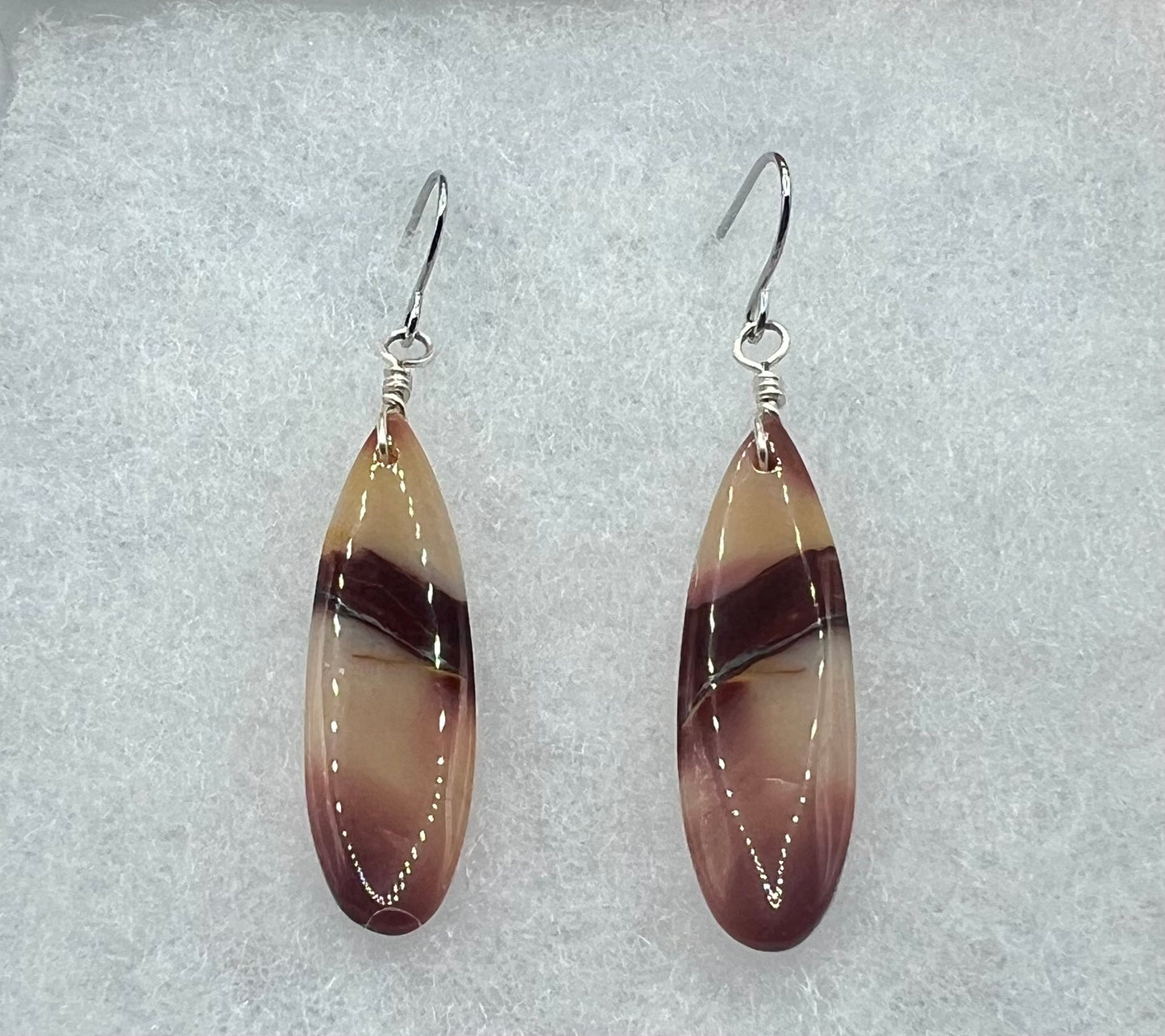 One of a kind Mookaite earrings