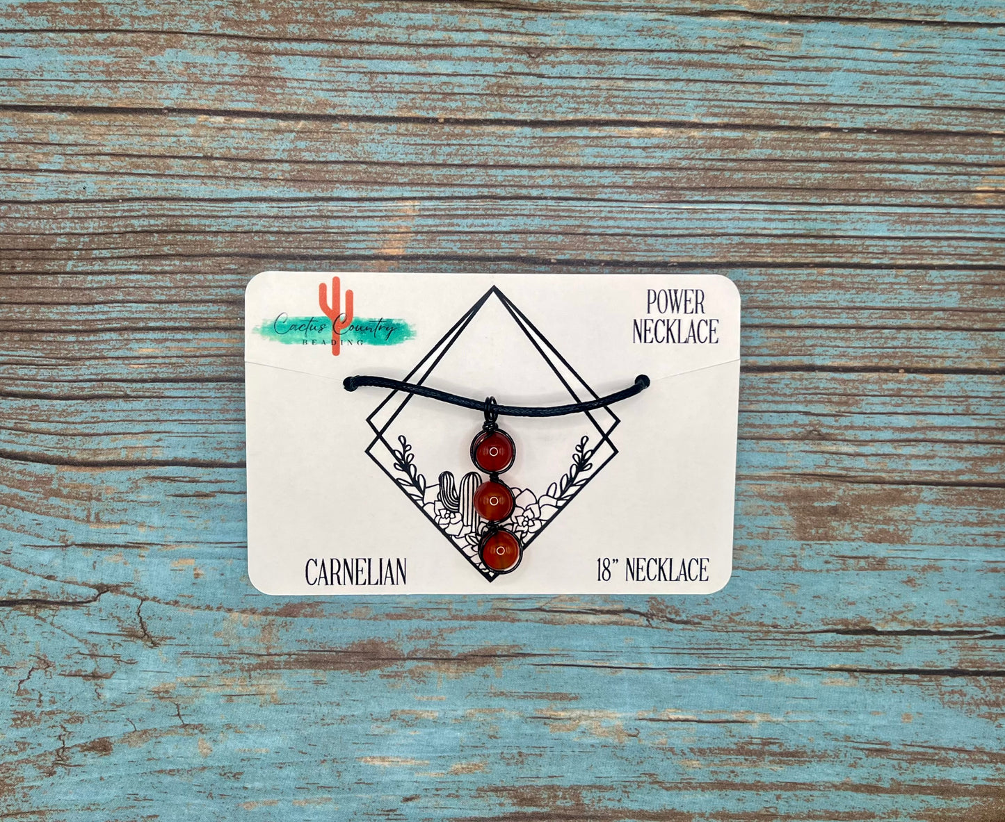 Carnelian 3 Stone Necklace