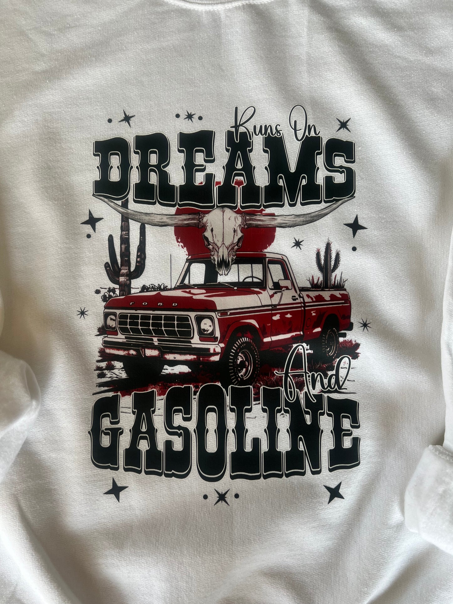 Dreams & Gasoline crew neck sweatshirt