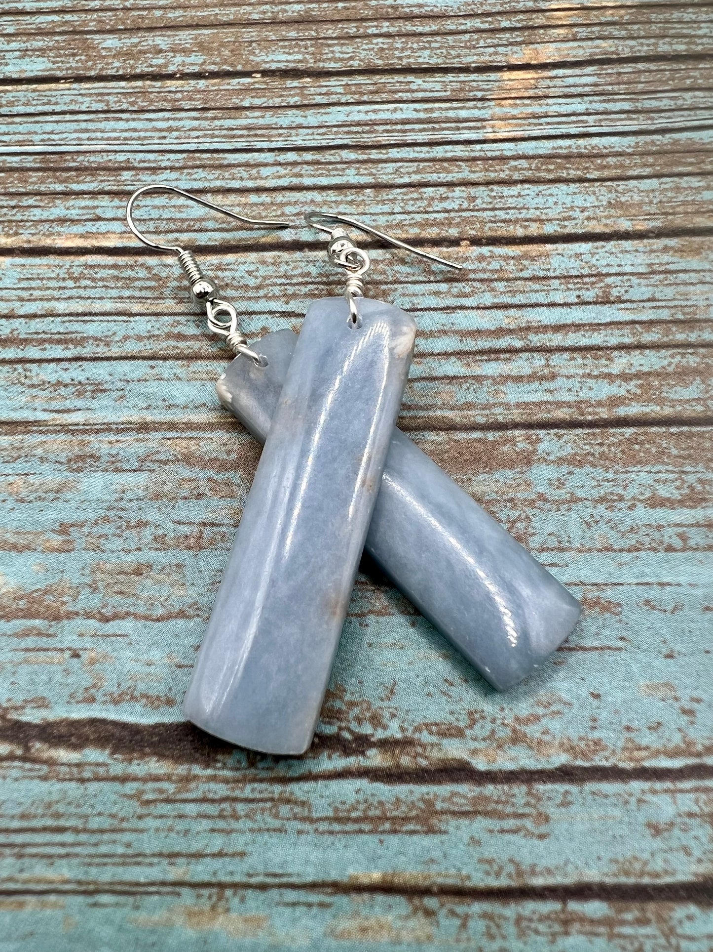 One of a kind Angelite Earrings