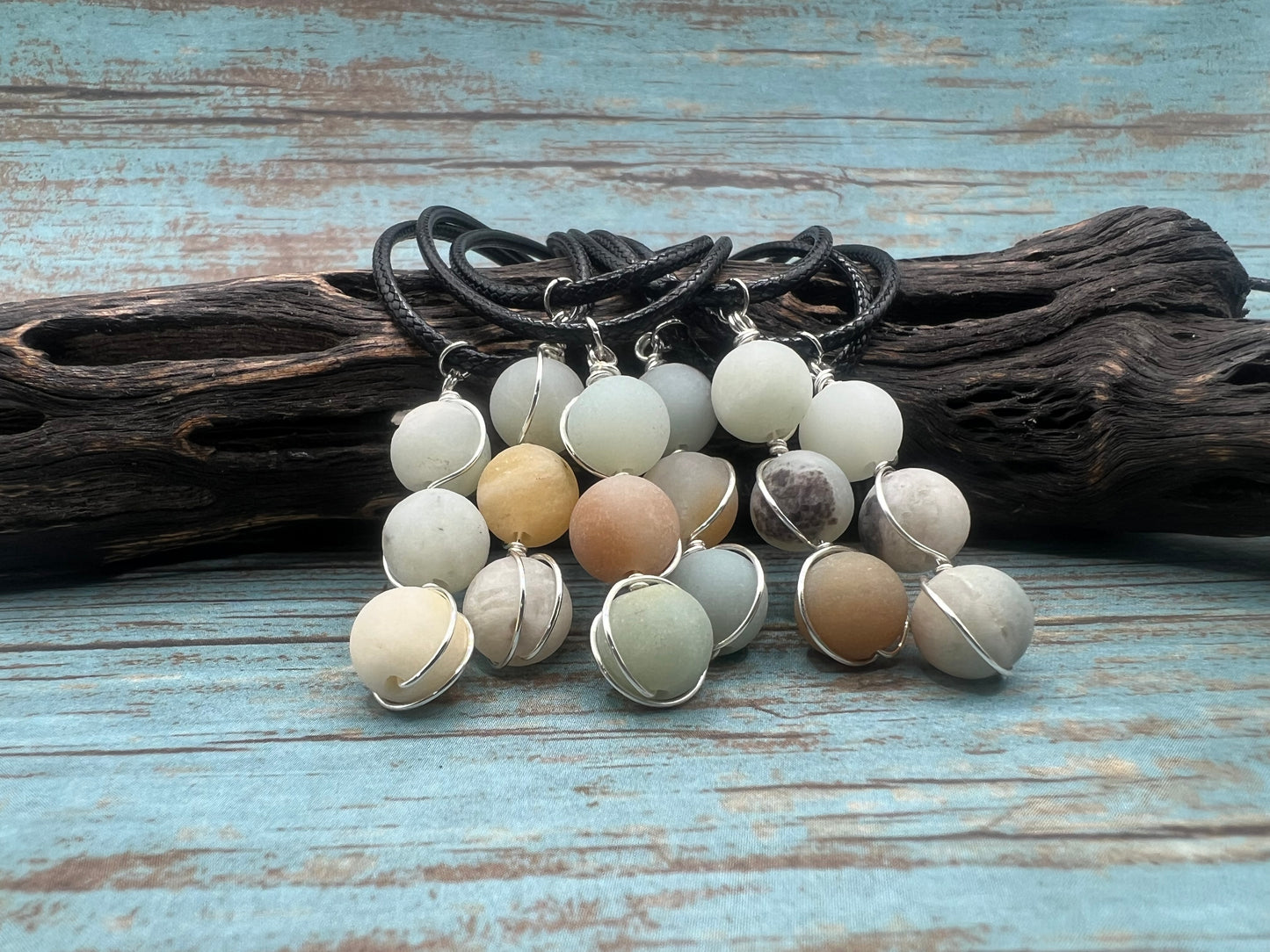 Amazonite 3 Stone Necklace