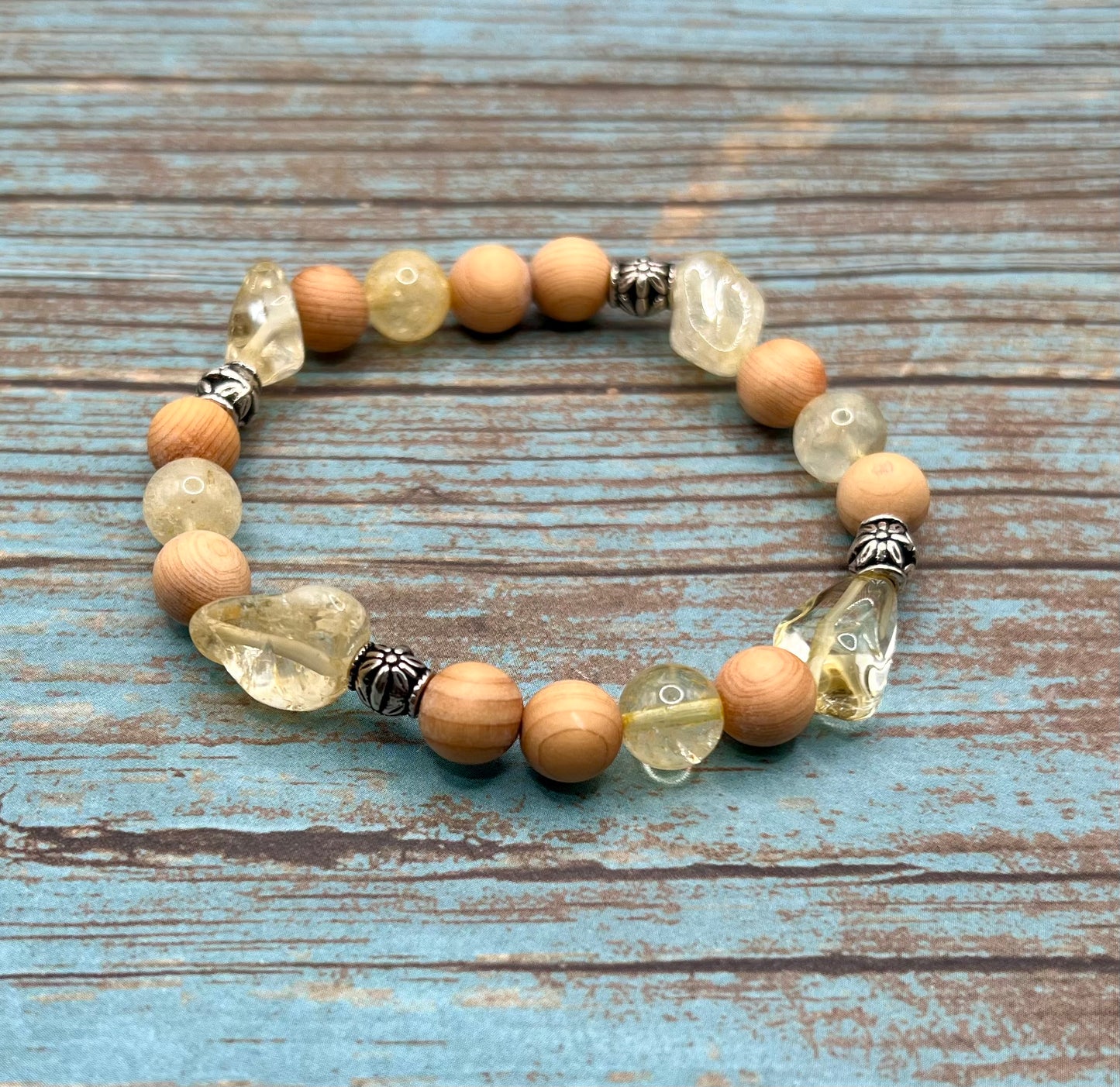 Sunflowers & Citrine diffuser bracelet